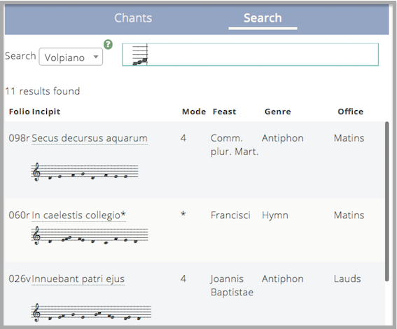 Volpiano search